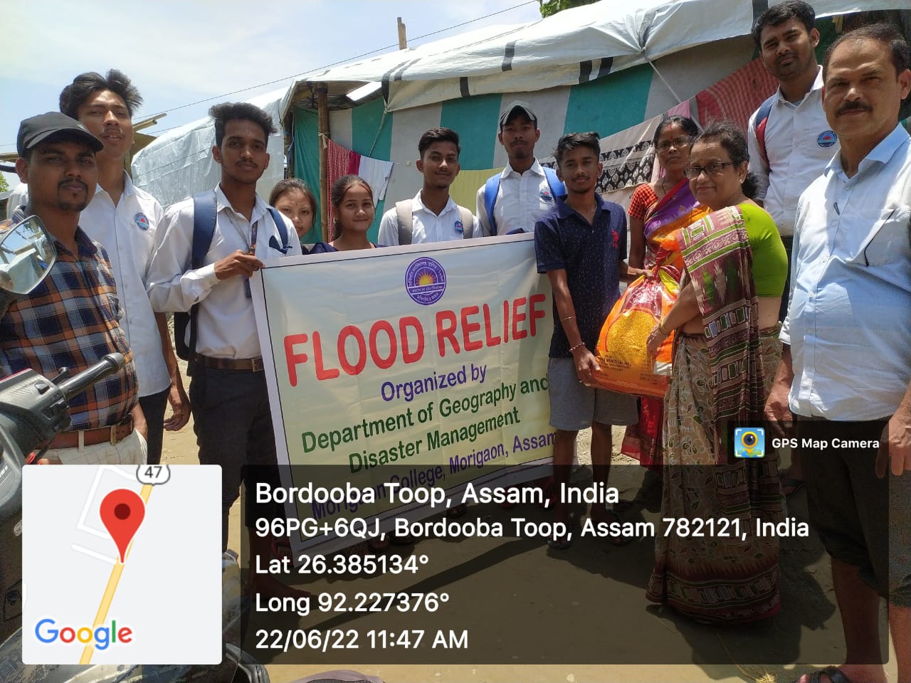Flood Relief at Bordooba toop as community activites